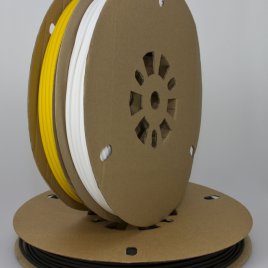 Heat shrinkable round tube 9.5 / 4.8 mm, yellow 50 m