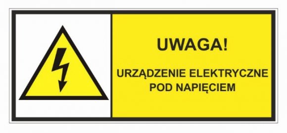 Urządzenie elektryczne pod napięciem