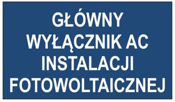 Etykieta Wyłącznik główny AC