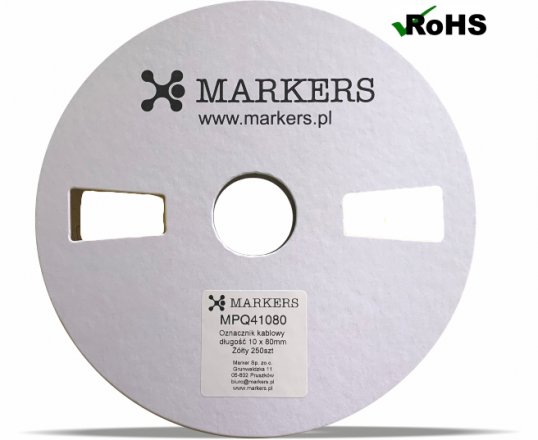 MOK91040 Oznacznik kablowy długość 10 x 40 mm biały 505 szt