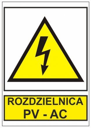 Etykieta Rozdzielnica PV - AC