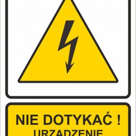 Etykieta samoprzylepna - Nie dotykać urządzenie elektryczne