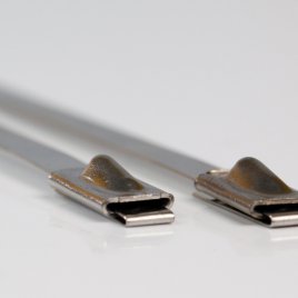 MOS46 / 450 Stainless steel cable ties 350 mm x 4.6 mm, 100 pcs equipped with self-locking ball lock